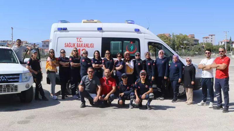 Burdur'da ambulans sürüş güvenliği eğitimi