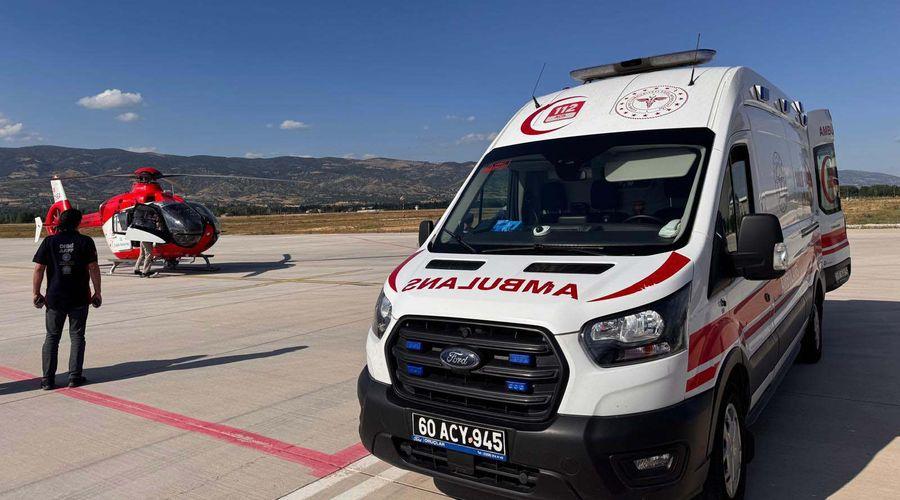 Ambulans helikopter, parmakları kopan 3 yaşındaki çocuk için havalandı
