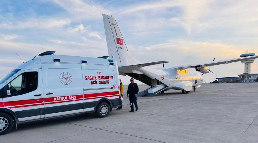 Mardin'de ambulans uçak, Delal bebek için havalandı