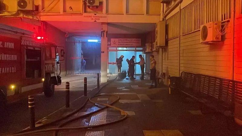 Aydın'da hastanenin tomografi bölümünde çıkan yangın söndürüldü
