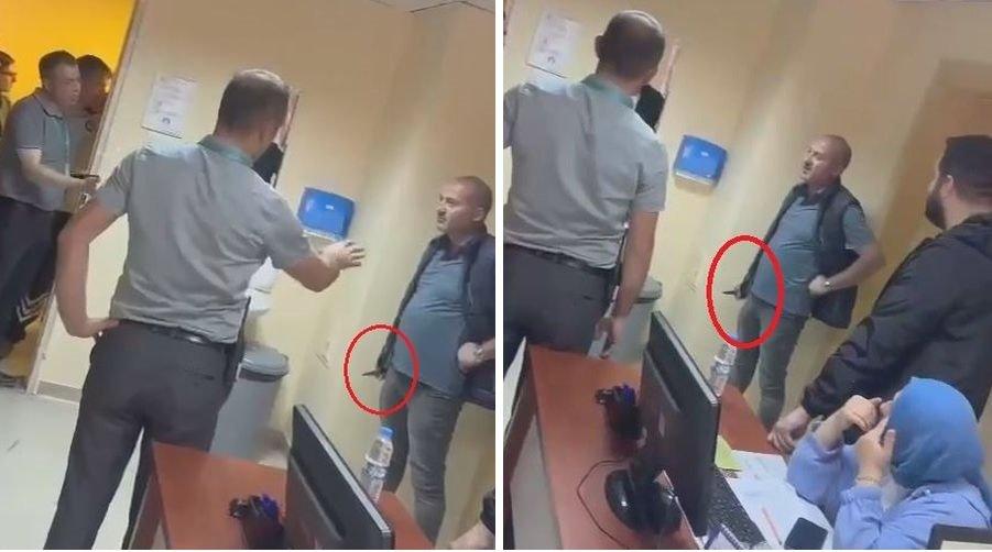 Rapor alamayan sürücü adayı sağlık görevlilerine bıçak çekti