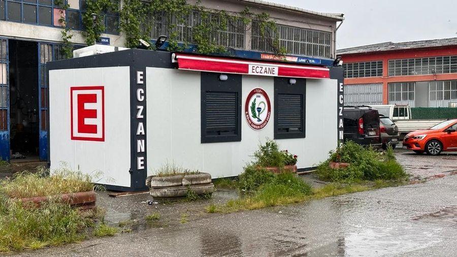 100 bin ilaç kapasiteli konteyner eczane