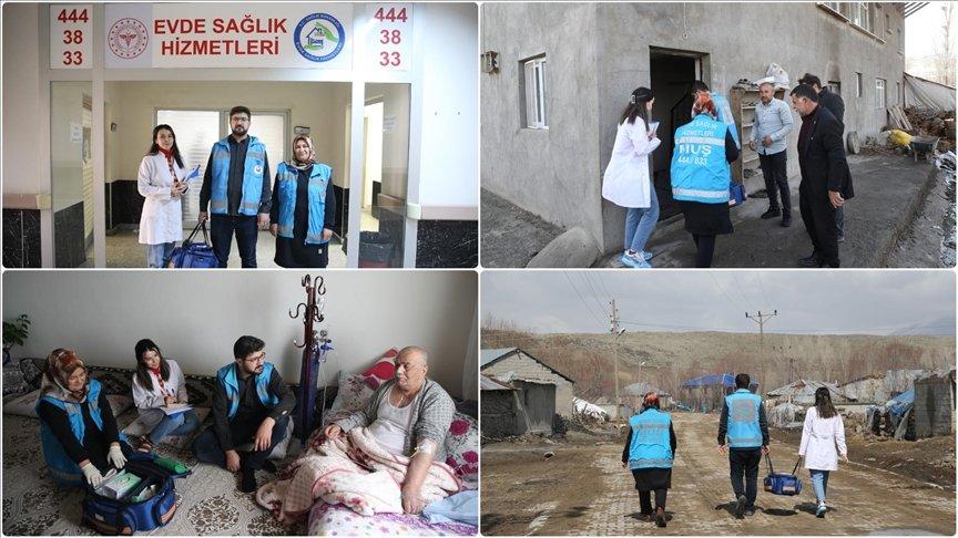 Muş'ta 'mavi yelekliler' köylere giderek hastaların bakımını yapıyor