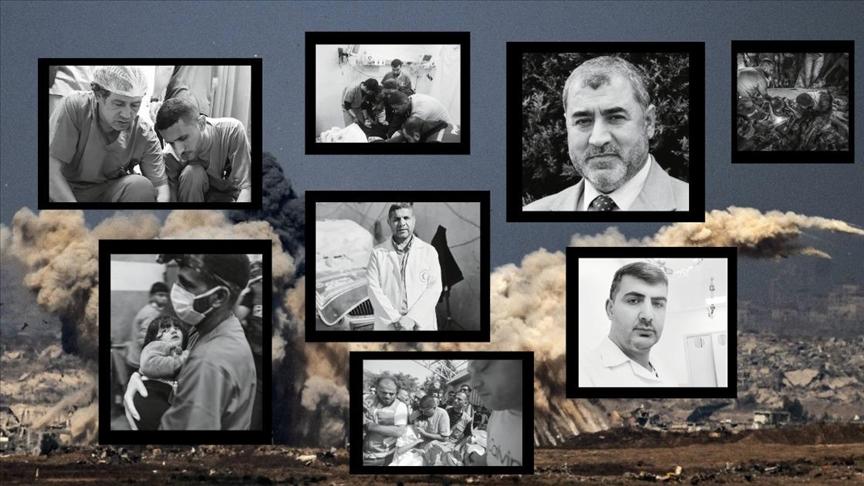 Sağlık sisteminin çökme noktasına geldiği Gazze'de en az 1581 sağlık çalışanı hayatını kaybetti