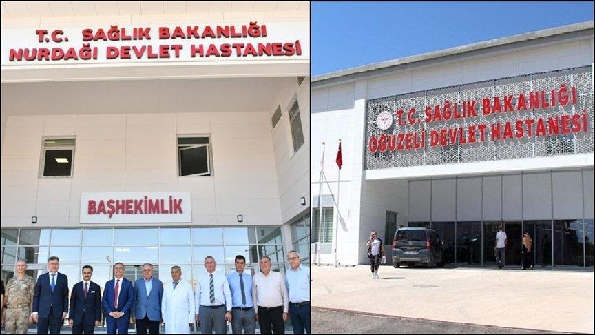 Depremden etkilenen Nurdağı ve Oğuzeli acil durum hastaneleri hizmet vermeye başladı