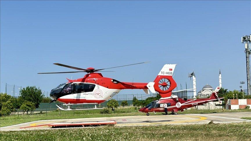 Hava ambulansları arife gününden itibaren 126 acil vaka için havalandı