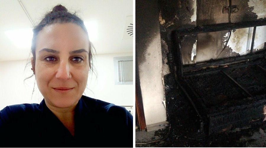 Dilek hemşire, evinde çıkan yangında yaşamını yitirdi