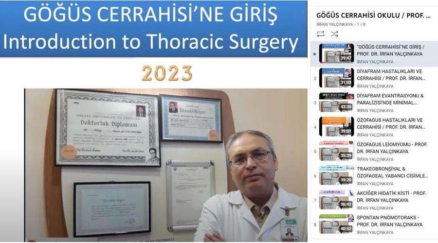 Prof. Dr. İrfan Yalçınkaya'dan 'Göğüs Cerrahisi Okulu' projesi