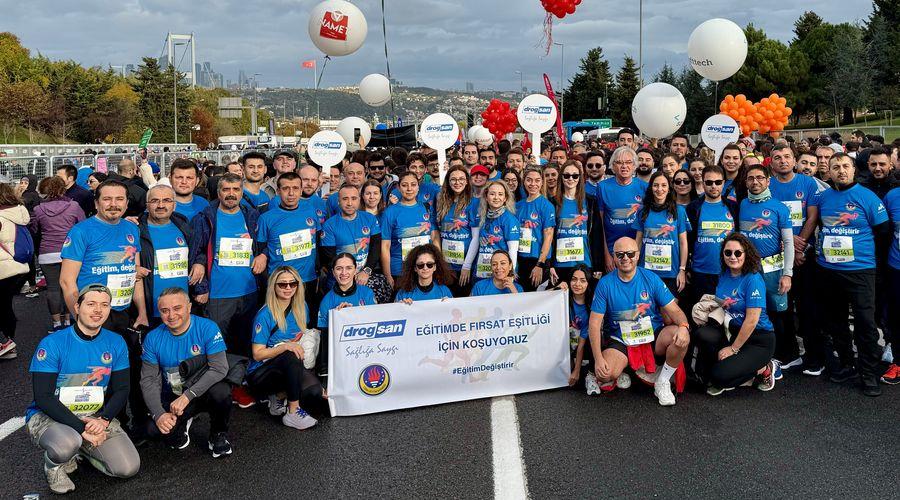 Drogsan İlaçları, 46. İstanbul Maratonu’nda ‘eğitimde fırsat eşitliği’ için koştu