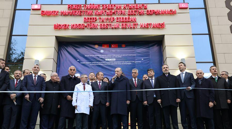 Cumhurbaşkanı Erdoğan, Kırgız-Türk Dostluk Devlet Hastanesinin açılışını yaptı