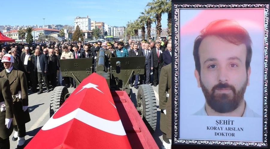 Şehit doktor, memleketi Samsun'da toprağa verildi