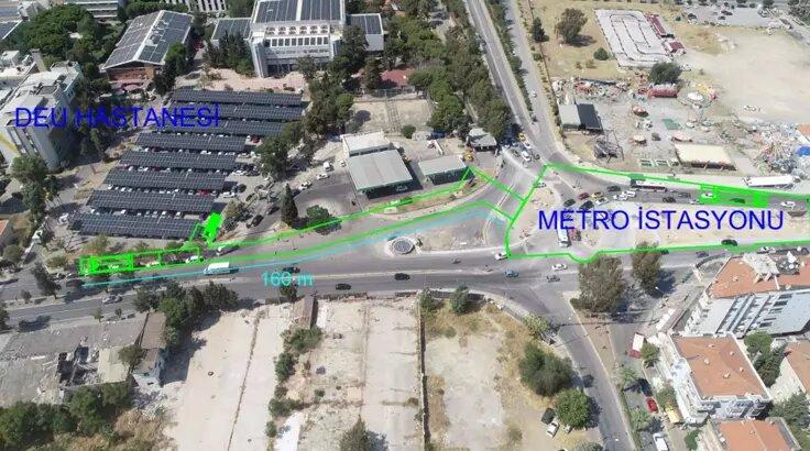 İzmir'de metrodan DEÜ Hastanesine ulaşım için yaya tüneli yapılacak