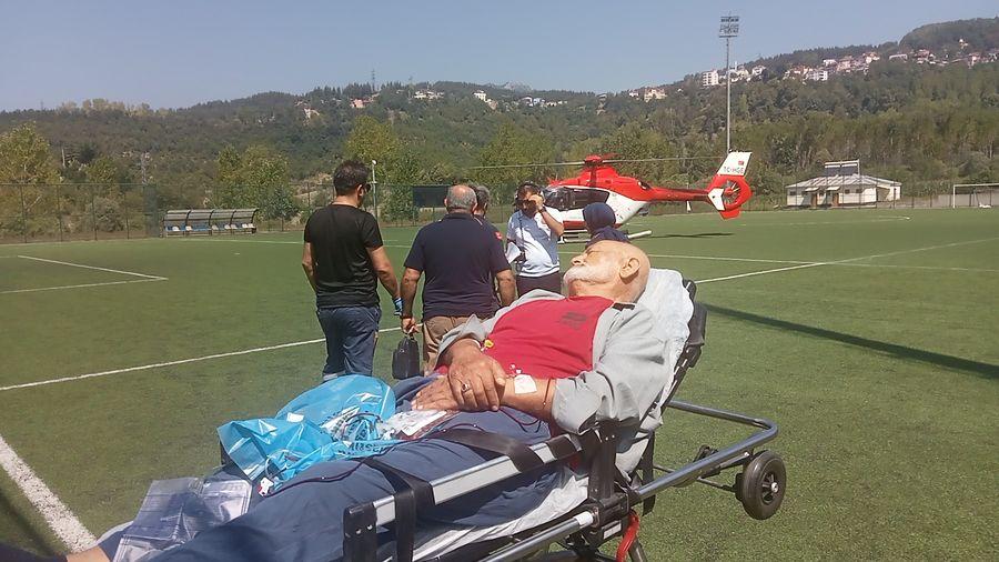Kahramanmaraş'ta mide kanaması geçiren hasta, ambulans helikopterle sevk edildi