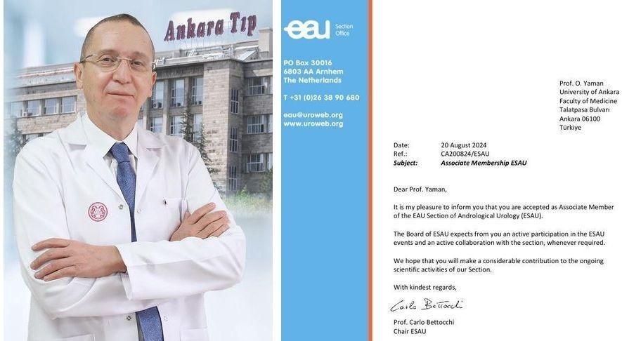 Prof. Dr. Önder Yaman’a Avrupa Üroloji Derneğinde yeni görev