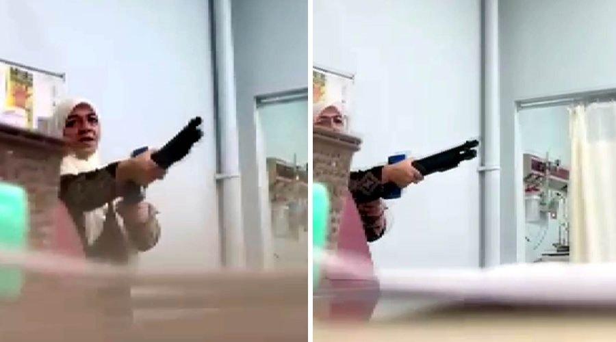 Tüfekle hastane basıp 'çantamda bomba var' diyen kadın tutuklandı