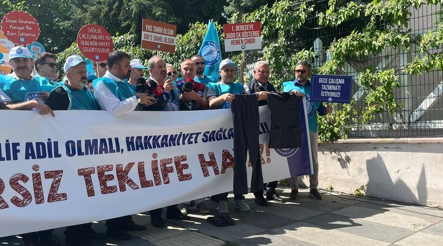 Sağlık-Sen Genel Başkanı Doğan: Sadaka değil, hak ettiğimiz ücretleri istiyoruz