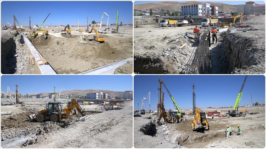 Van'da 800 yataklı şehir hastanesi inşaatı sürüyor
