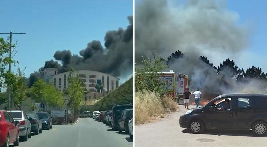 Kocaeli Şehir Hastanesi yakınındaki ormanlık alanda yangın çıktı