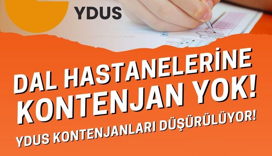 YDUS kontenjanları düşürülüyor, dal hastanelerine kontenjan yok!