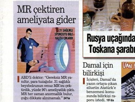 MR çektiren ameliyata gider!