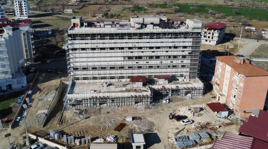 Hani Devlet Hastanesinin inşaatı hızla yükseliyor