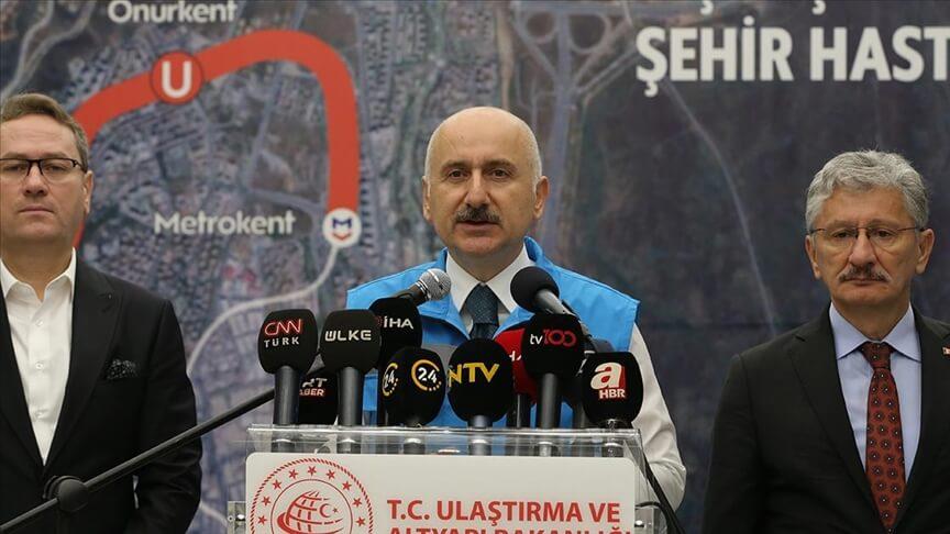 Bakan Karaismailoğlu: Başakşehir Çam ve Sakura metrosunda sona geldi