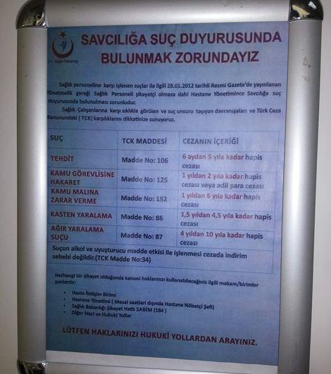Sağlık görevlilerine karşı işlenen suçlar ve cezaları 