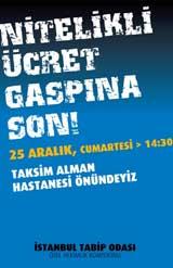 Hekimlerden özel hastanelere karşı eylem