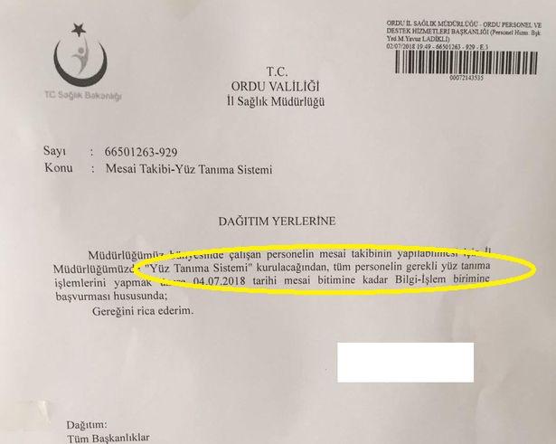 Ordu İl Sağlık Müdürülüğü 'Yüz Tanıma Sistemi' getirdi... Sağlık Sen özel hayatın gizliliği ihlali dedi 