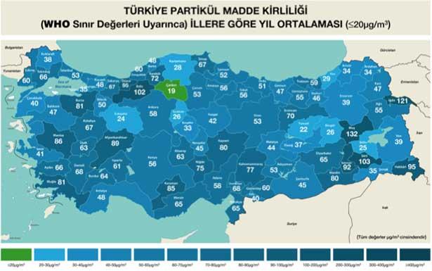 İşte Türkiye'de havası en kirli olan iller!