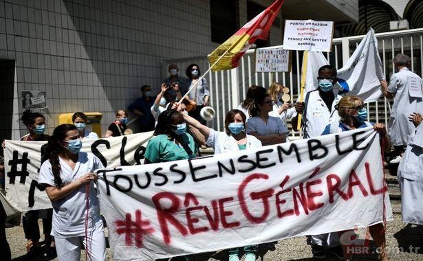 Fransa'da sağlık çalışanları eylem yaptı!