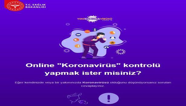 Sağlık Bakanlığı'ndan online koronavirüs kontrolü
