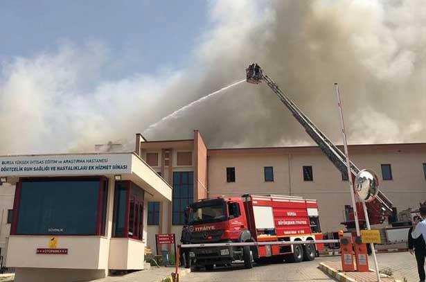 Son dakika: Bursa'da hastane yangını