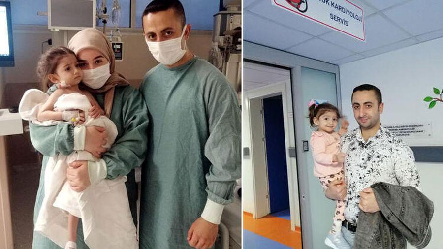 İzmir'de kalp nakli yapılan 2 yaşındaki Asel yoğun bakımdan çıktı