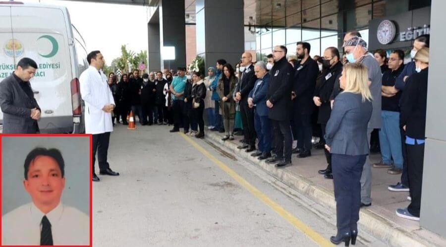 Kalp krizinden hayatını kaybeden Prof. Dr. Cengiz Yılmaz için çalıştığı hastanede tören