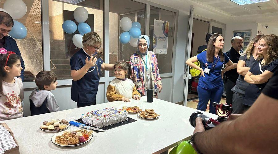 Diyarbakır'da diyabetli çocuklara sağlık çalışanlarından sürpriz