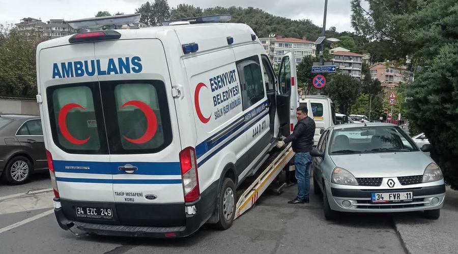 Hasta almaya giden ambulans, borcu nedeniyle haczedildi