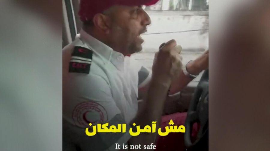 Gazze’de ambulans ekibinin saldırı sırasında yaşadıkları kamerada