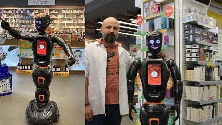 Yapay zeka robotu 'Marbot Ada', Yalova'da eczanede işbaşı yaptı